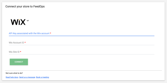 FeedOps Wix Connection