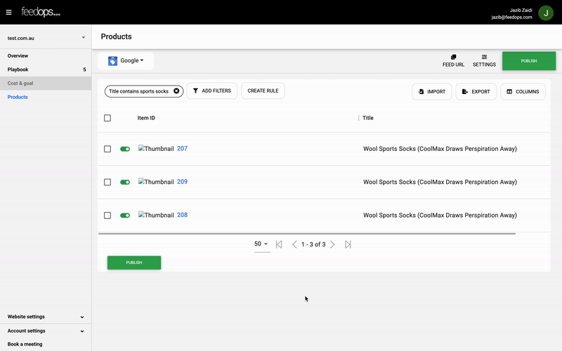 Manually assigning promotion ids in feedops